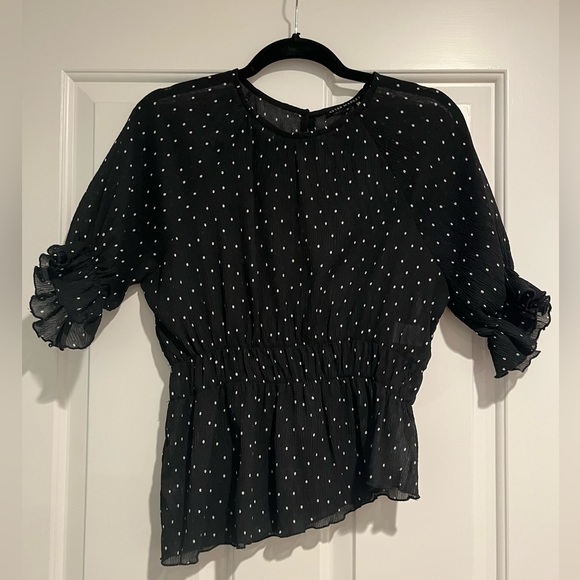 Italia Asymmetrical Polka Dot Top